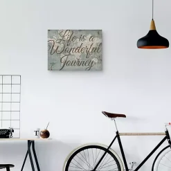 Hot Kirklands Home Life Is A Wonderful Journey Canvas Art Print Brown