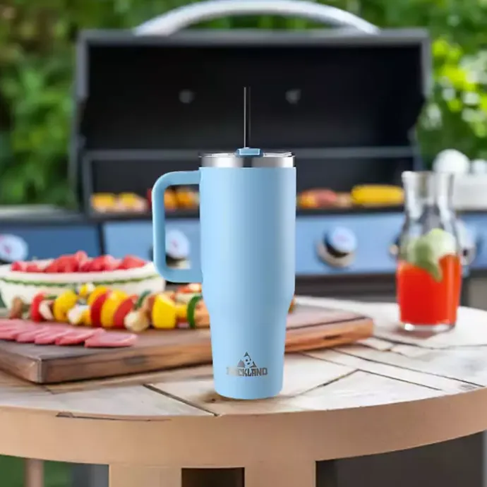 New Kirklands Home Light 40 oz. Insulated Travel Tumbler Blue