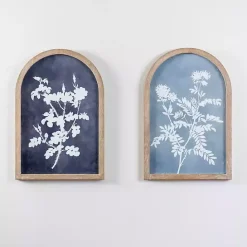 Discount Kirklands Home Light Botanicals Arch Framed Wall Art Blue
