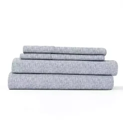 Best Kirklands Home Light Chambray 4-pc. Full Bed Sheet Set Blue