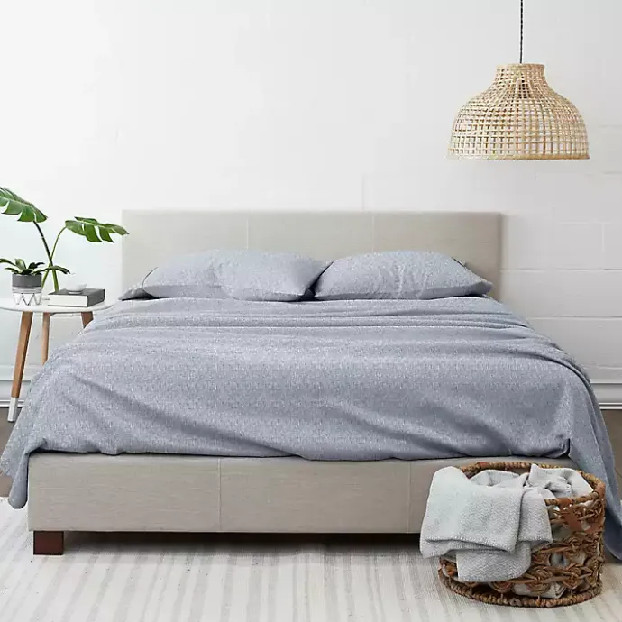 Clearance Kirklands Home Light Chambray 4-pc. Queen Bed Sheet Set Blue
