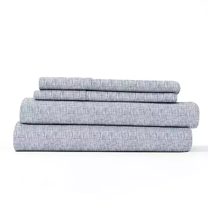 Clearance Kirklands Home Light Chambray 4-pc. Queen Bed Sheet Set Blue
