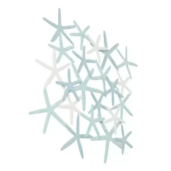 Kirklands Home Light Blue Metal Overlapping Starfish Wall Plaque
