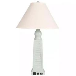 Hot Kirklands Home Light Shutter USB Table Lamps, Set of 2 Blue