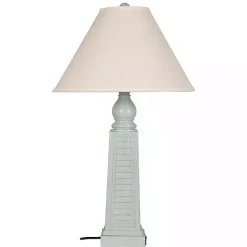 Hot Kirklands Home Light Shutter USB Table Lamps, Set of 2 Blue