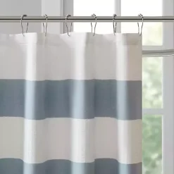 Hot Kirklands Home Light Blue Striped Waffle Shower Curtain