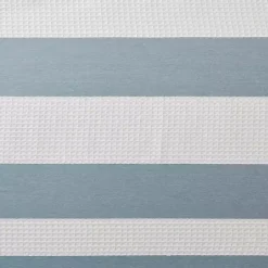 Hot Kirklands Home Light Blue Striped Waffle Shower Curtain