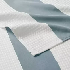 Hot Kirklands Home Light Blue Striped Waffle Shower Curtain