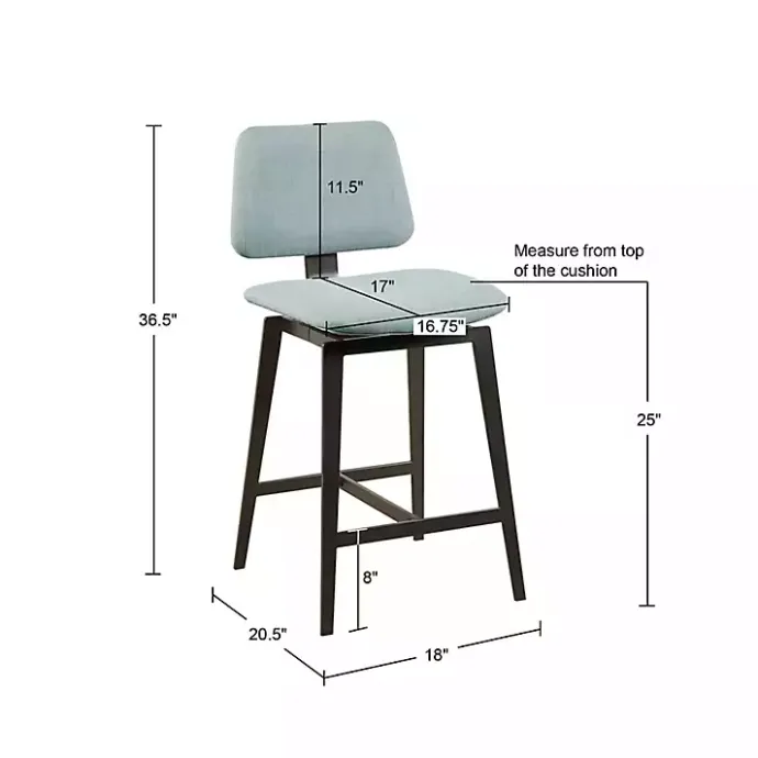 Hot Kirklands Home Light Swivel Counter Stool Blue