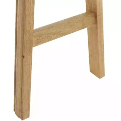 New Kirklands Home Light Mango Wood Rustic Tall Bench Brown