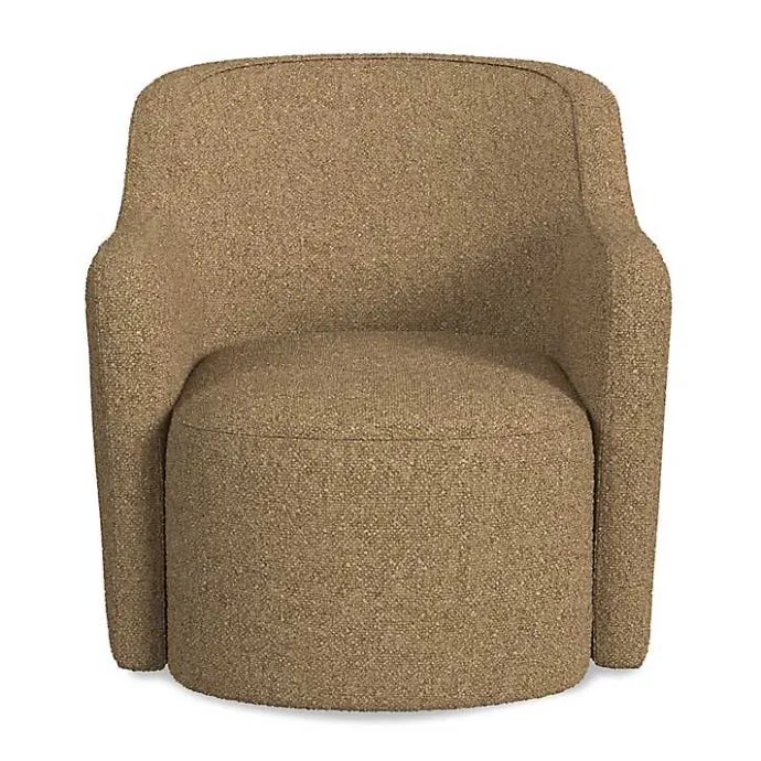 Hot Kirklands Home Light Swivel Barrel Accent Chair Brown