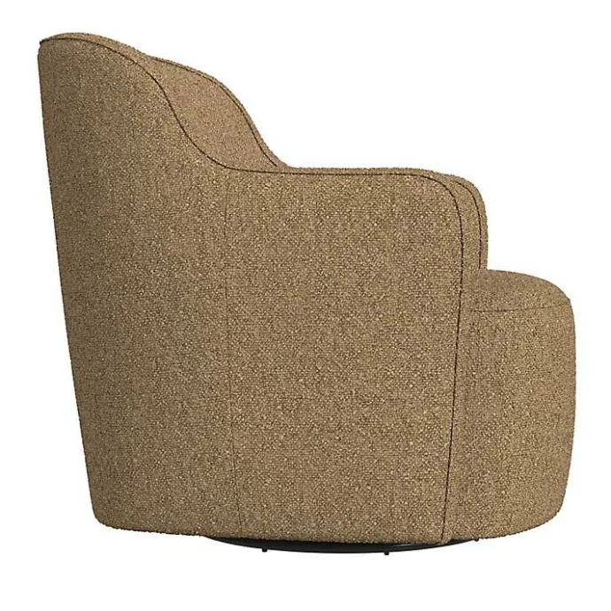 Hot Kirklands Home Light Swivel Barrel Accent Chair Brown
