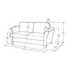 Sale Kirklands Home Light Walter Loveseat Brown