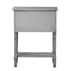 Outlet Kirklands Home Light 3-Drawer Turned Legs Accent Table Gray