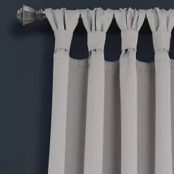 Kirklands Home Light Knotted Curtain Panel Set, 84 in. Gray