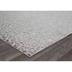 Hot Kirklands Home Light Leopard Textured Area Rug, 8x10 Gray