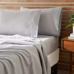 Outlet Kirklands Home Light Microfiber 4-pc. King Sheet Set Gray
