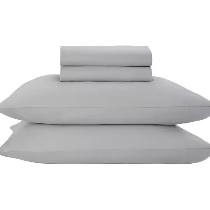 Sale Kirklands Home Light Microfiber 4-pc. Queen Sheet Set Gray
