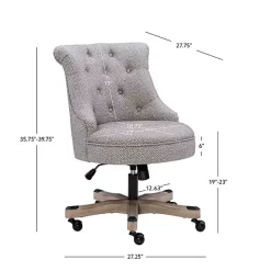 Online Kirklands Home Light Miller Tufted Office Chair Gray