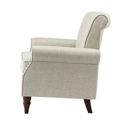 Sale Kirklands Home Light Miriam Nailhead Trim Armchair Gray