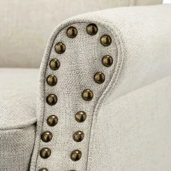Sale Kirklands Home Light Miriam Nailhead Trim Armchair Gray