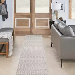 Discount Kirklands Home Light Moroccan Washable Runner, 2x10 Gray