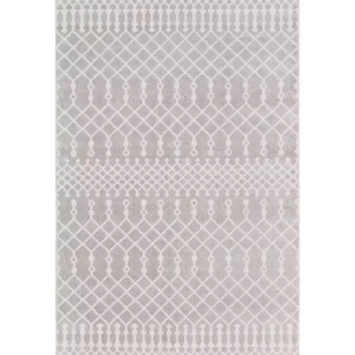 New Kirklands Home Light Moroccan Washable Accent Rug, 2x4 Gray