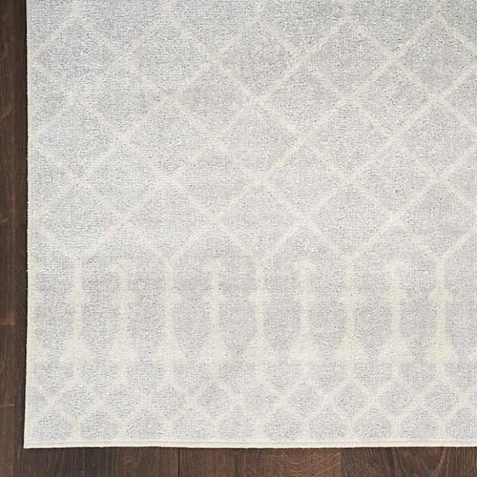 Kirklands Home Light Moroccan Washable Runner, 2x8 Gray