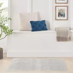 New Kirklands Home Light Moroccan Washable Area Rug, 4x6 Gray