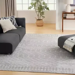 Hot Kirklands Home Light Moroccan Washable Area Rug, 7x10 Gray