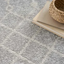 Hot Kirklands Home Light Moroccan Washable Area Rug, 7x10 Gray