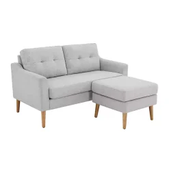 Hot Kirklands Home Light 2-pc. Loveseat & Ottoman Set Gray