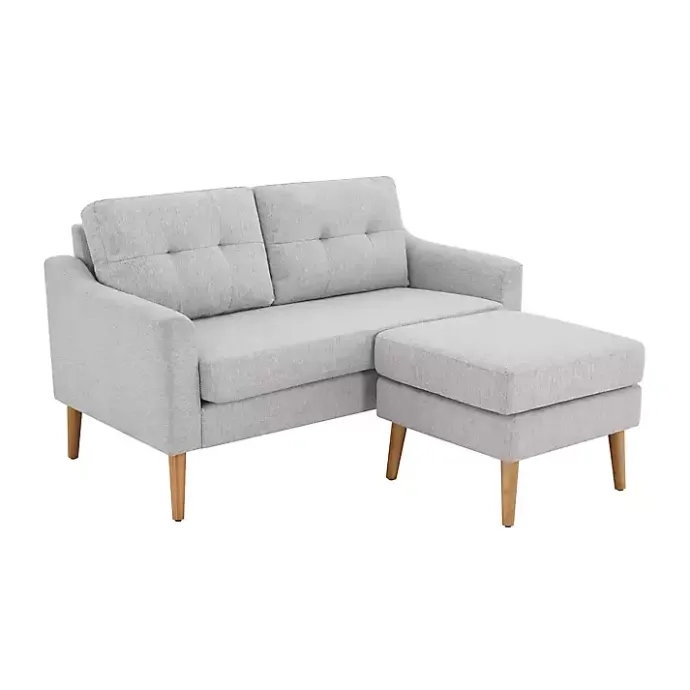 Hot Kirklands Home Light 2-pc. Loveseat & Ottoman Set Gray