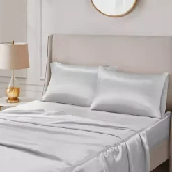 Outlet Kirklands Home Light Satin King 2-pc. Pillow Case Set Gray