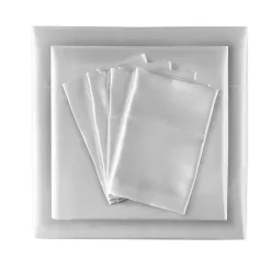 New Kirklands Home Light Satin 6-pc. Full Sheet Set Gray