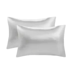 Clearance Kirklands Home Light Satin Standard 2-pc. Pillow Case Set Gray