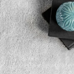 New Kirklands Home Light Gray Shag Washable Area Rug, 5x8