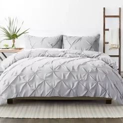 Online Kirklands Home Light Soft Pinched 3-pc. King Duvet Cover Set Gray