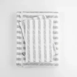 Sale Kirklands Home Light Gray Stripes 3-pc. Queen Duvet Cover Set
