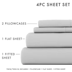 Sale Kirklands Home Light Ultra Soft 4-pc. Full Sheet Set Gray