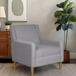 Outlet Kirklands Home Light Upholstered Juno Accent Chair Gray