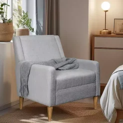 Outlet Kirklands Home Light Upholstered Juno Accent Chair Gray
