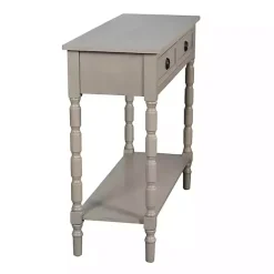 Kirklands Home Light Wood 2-Drawer Barrett Console Table Gray
