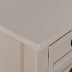 Discount Kirklands Home Light Wood 4-Drawer Barrett Console Table Gray
