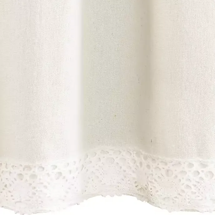 Best Kirklands Home Light Linen Lace Curtain Valance Ivory