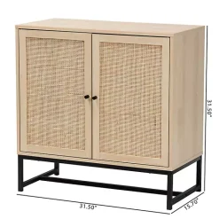 Sale Kirklands Home Light Wood and Rat 2-Door Cabinet Tan