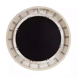 Best Kirklands Home Light Wood Beaded Joan Round Wall Mirror
