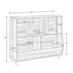 Sale Kirklands Home Light Woodgrain Multi Cubby Organizer Bookshelf Tan