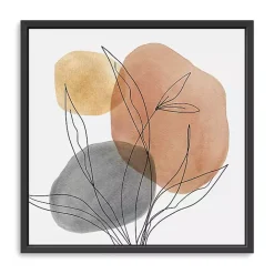 Outlet Kirklands Home Linear Leaf Trio Framed Canvas Art Print