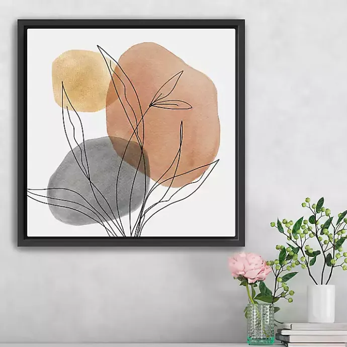 Outlet Kirklands Home Linear Leaf Trio Framed Canvas Art Print